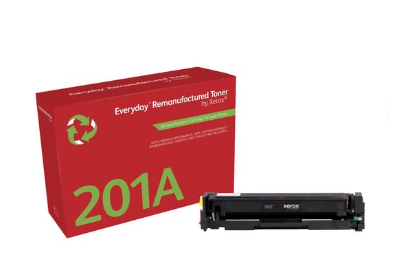 Everyday Black Remanufactured Toner by compatible with HP 201A (CF400A) Standard capacity. Black toner page yield: 1500 pages Printing colours: Black Quantity per pack: 1 pc(s)