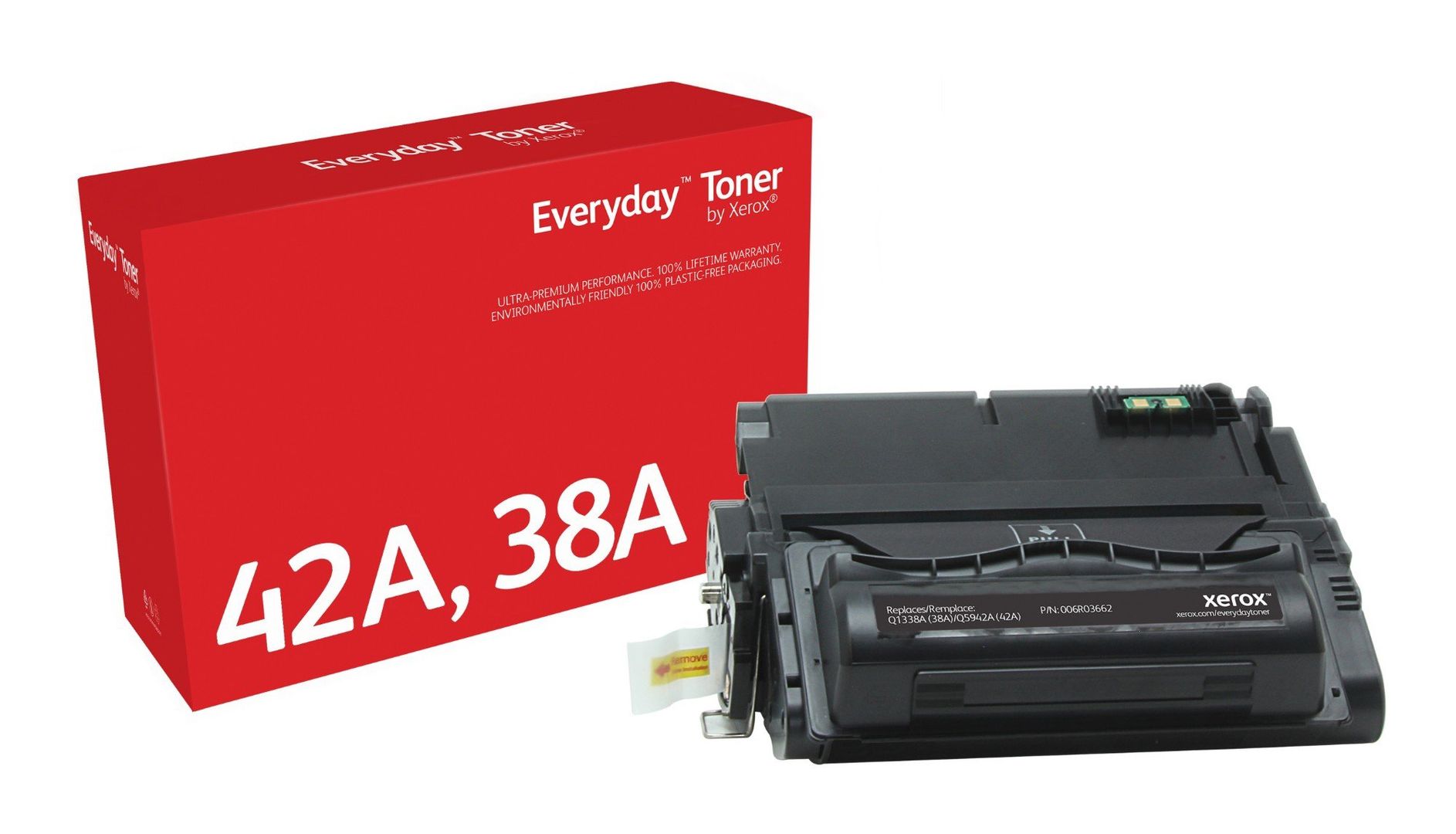 Everyday™ Black Toner by Xerox compatible with HP 38A (Q5942A/ Q1338A), Standard capacity - Image 1