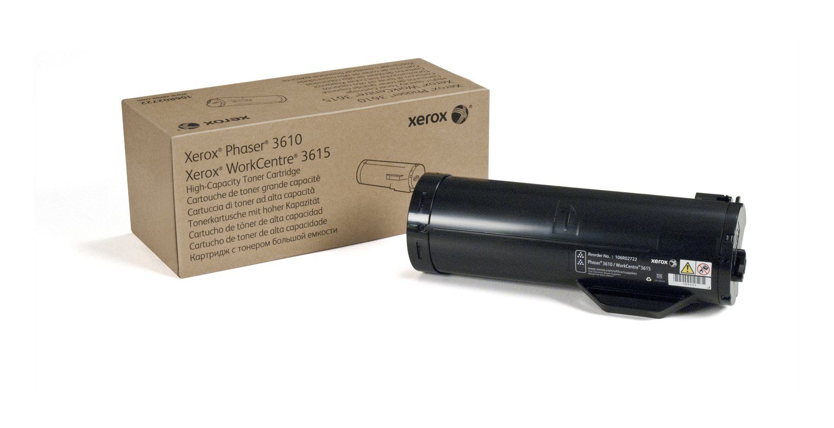 Xerox Genuine Phaser® 3610, WorkCentre® 3615 Black High capacity Toner Cartridge (14000 Pages) - 106R02722 - Image 1