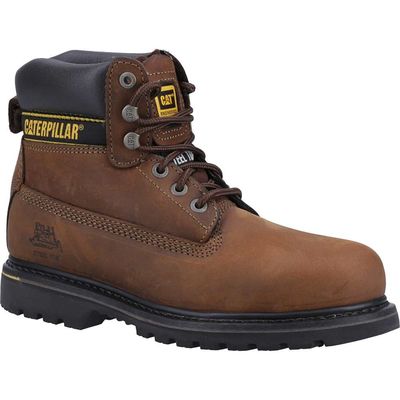 Caterpillar Mens Holton Safety Boots Brown Size 9