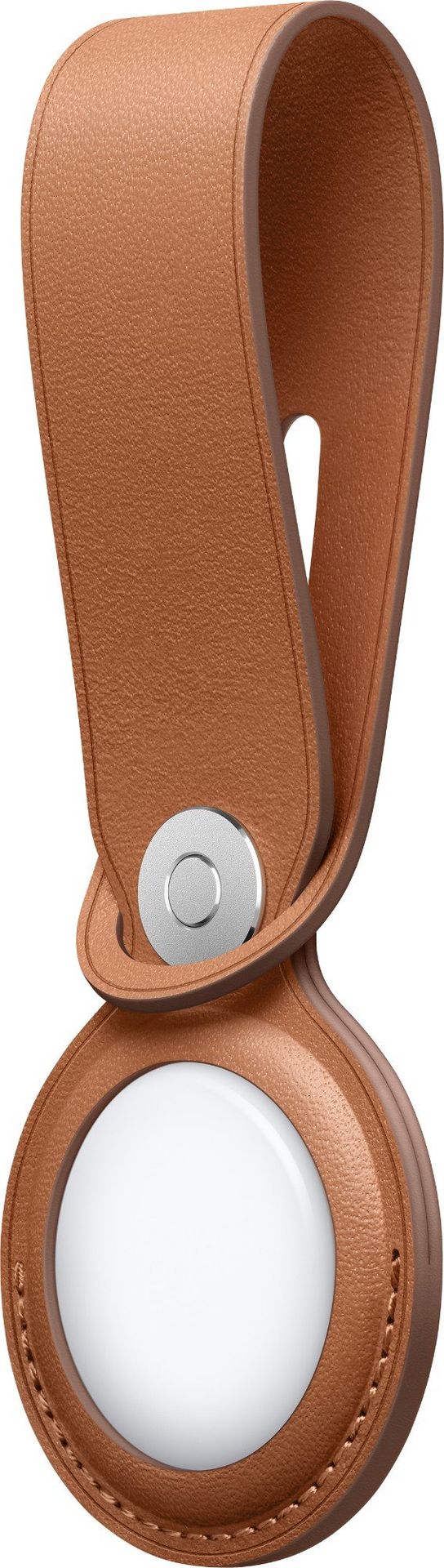 Apple AirTag Leather Loop - Saddle Brown - Image 1