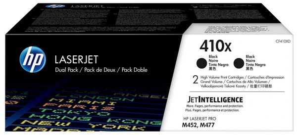 HP 410X 2-pack High Yield Black Original LaserJet Toner Cartridges