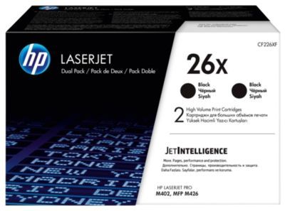 HP 26X 2-pack High Yield Black Original LaserJet Toner Cartridges