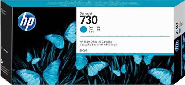 HP 730 300-ml Cyan DesignJet Ink Cartridge - Thumbnail 1