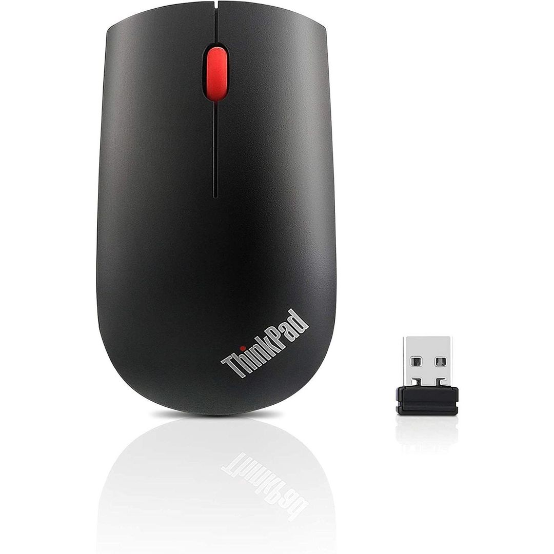 Lenovo 4X30M56887 Ambidextrous Optical RF Wireless 1200 DPI Black Red - Image 1