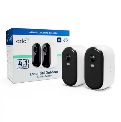 Arlo Essential 2K Outdoor Security Camera 2-pack