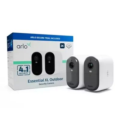 Arlo Essential 2K XL Outdoor Security Camera 2-pack