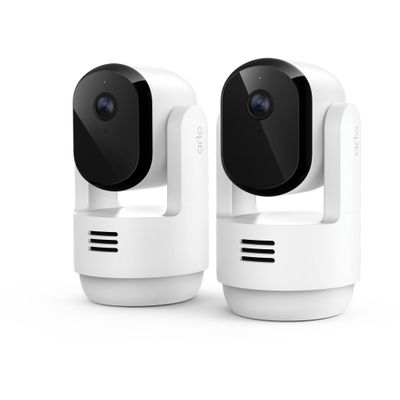 Arlo Essential 3 2K Pan-Tilt-Zoom Indoor Security Camera 2-cam IP security camera Indoor Wired Auto pan Ceiling/Desk White - Thumbnail 2