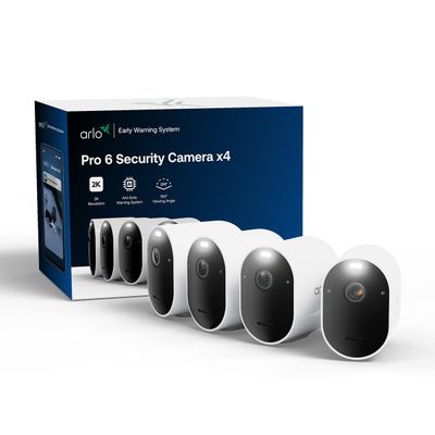Arlo Pro 6 2K+ Security Camera, 4-cam
