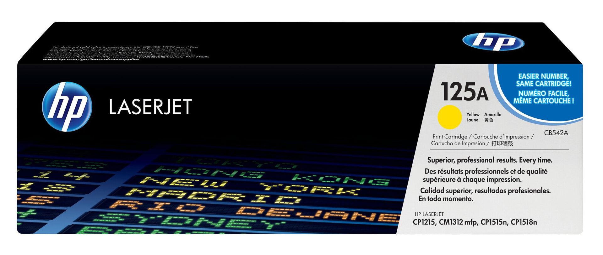 HP 125A Yellow Original LaserJet Toner Cartridge. Colour toner page yield: 1400 pages Printing colours: Yellow Quantity per pack: 1 pc(s) - Image 1