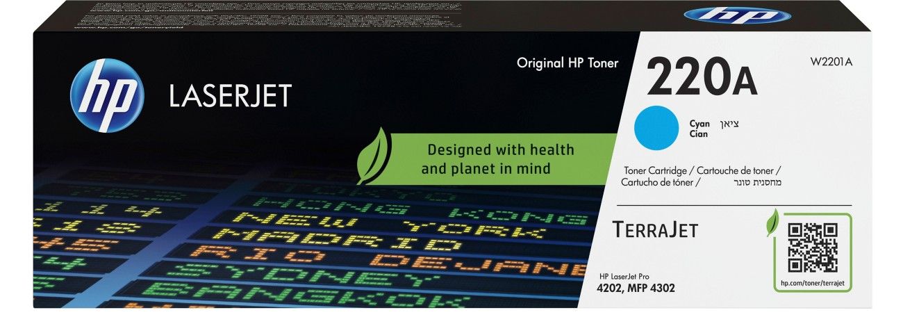 HP 220A Cyan Original LaserJet Toner Cartridge - Image 1