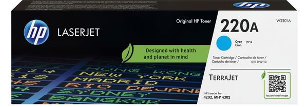 HP 220A Cyan Original LaserJet Toner Cartridge