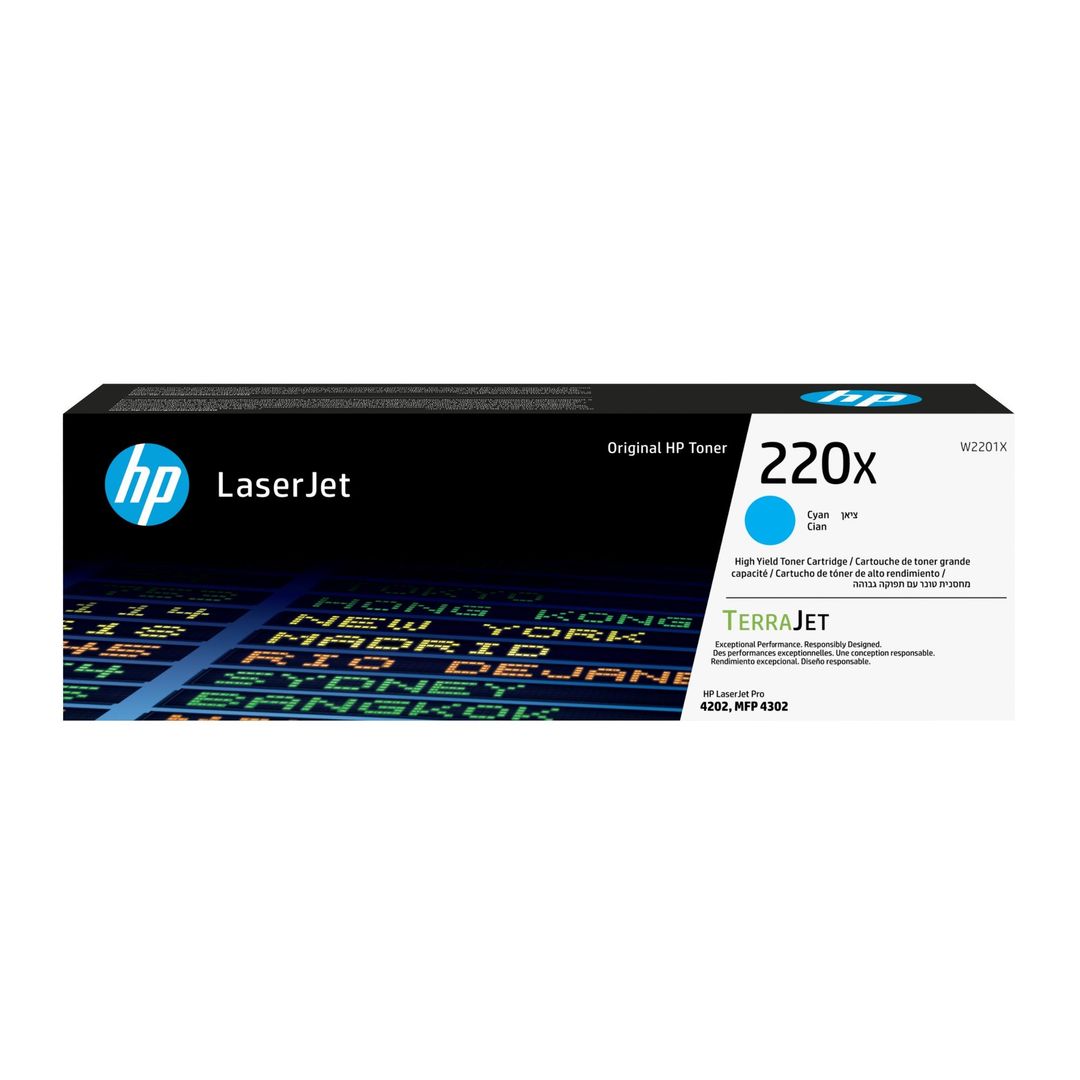 HP 220X Cyan Original LaserJet Toner Cartridge - Image 1
