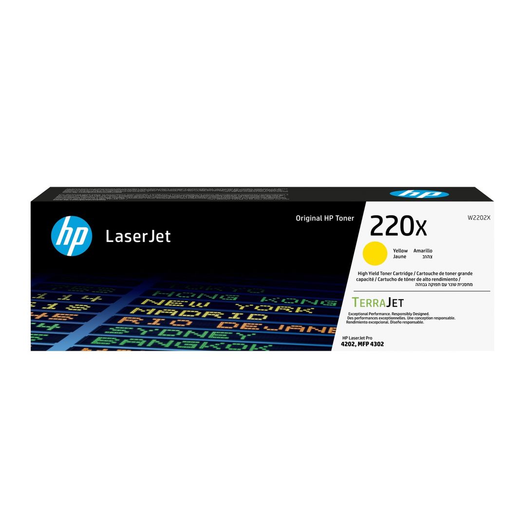 HP 220X Yellow Original LaserJet Toner Cartridge - Image 1