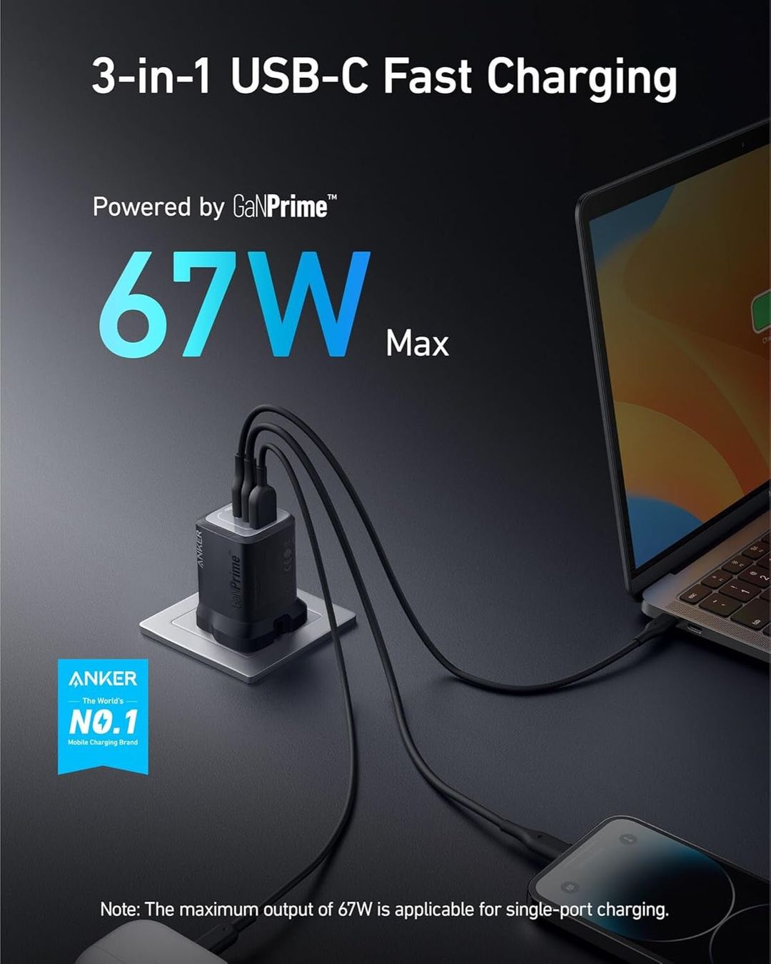 Anker A2669213 power plug adapter Type D (UK) - Image 1