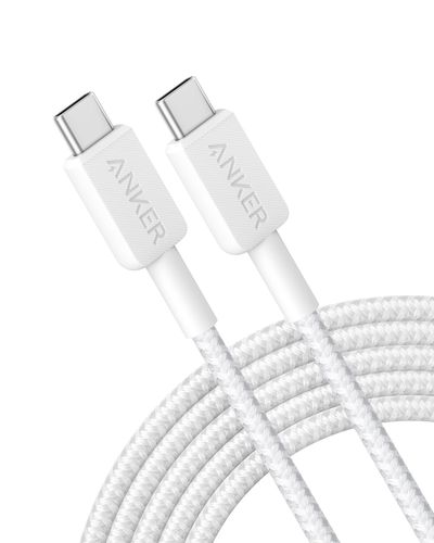 Anker Braided USB-C to USB-C Charging Cable 3 m Fast Charging 60W White - Thumbnail 2