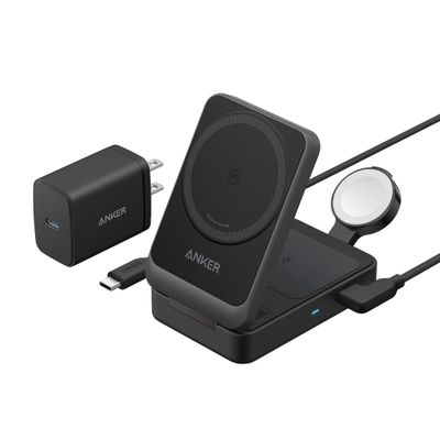 Anker B2557212 mobile device charger Headphones Mobile phone Smartwatch Black USB Wireless charging Fast charging Indoor - Thumbnail 2
