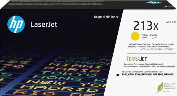 HP 213X High Yield Yellow Original LaserJet Toner Cartridge