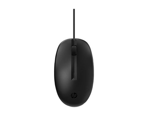 HP 128 Laser Wired Mouse. Form factor: Ambidextrous. Movement detection technology: Laser Device interface: USB Type-A Movement resolution: 1200 DPI Buttons quantity: 3 Scroll type: Wheel. Power source: Cable. Product colour: Black