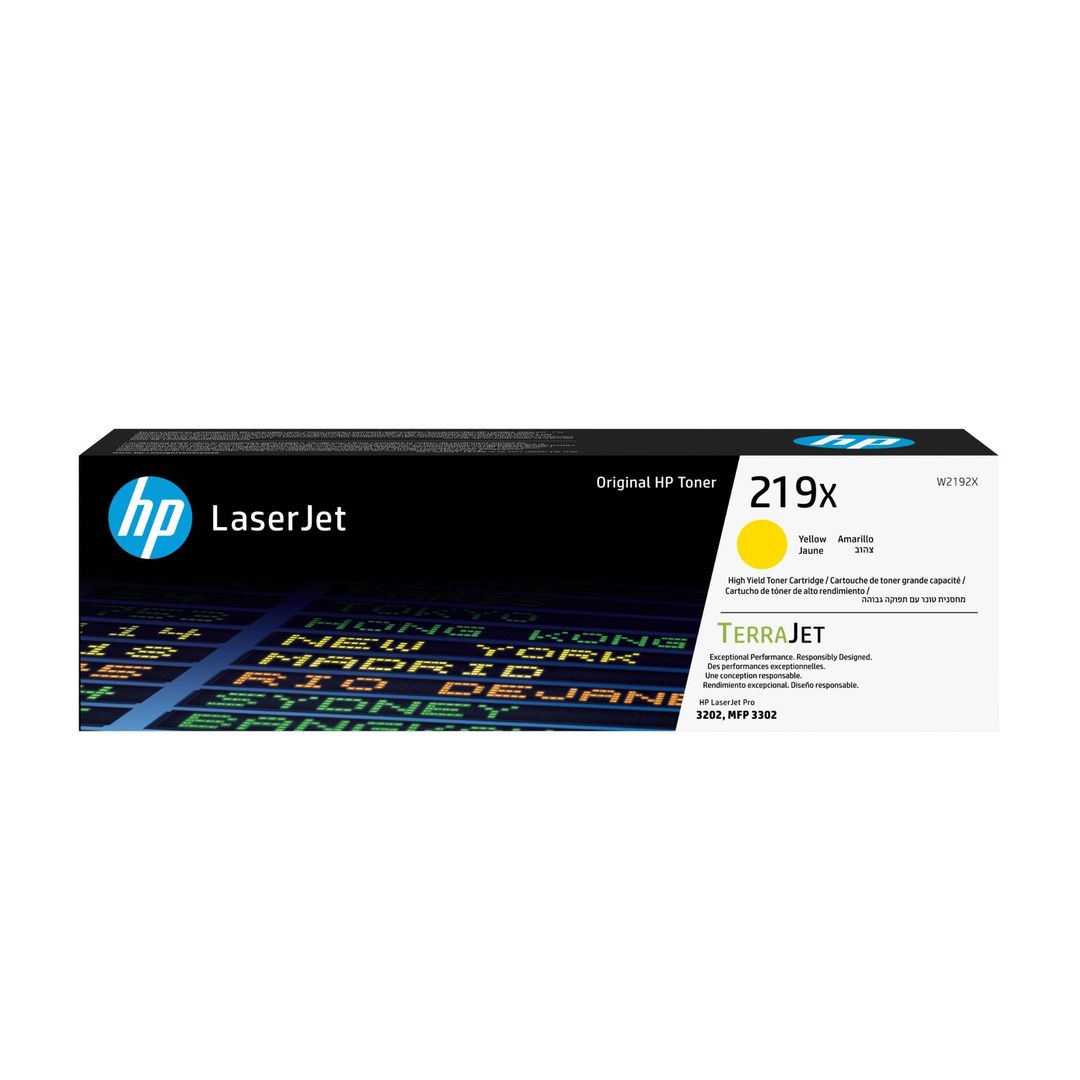 HP 219X High Yield Yellow Original LaserJet Toner Cartridge - Image 1