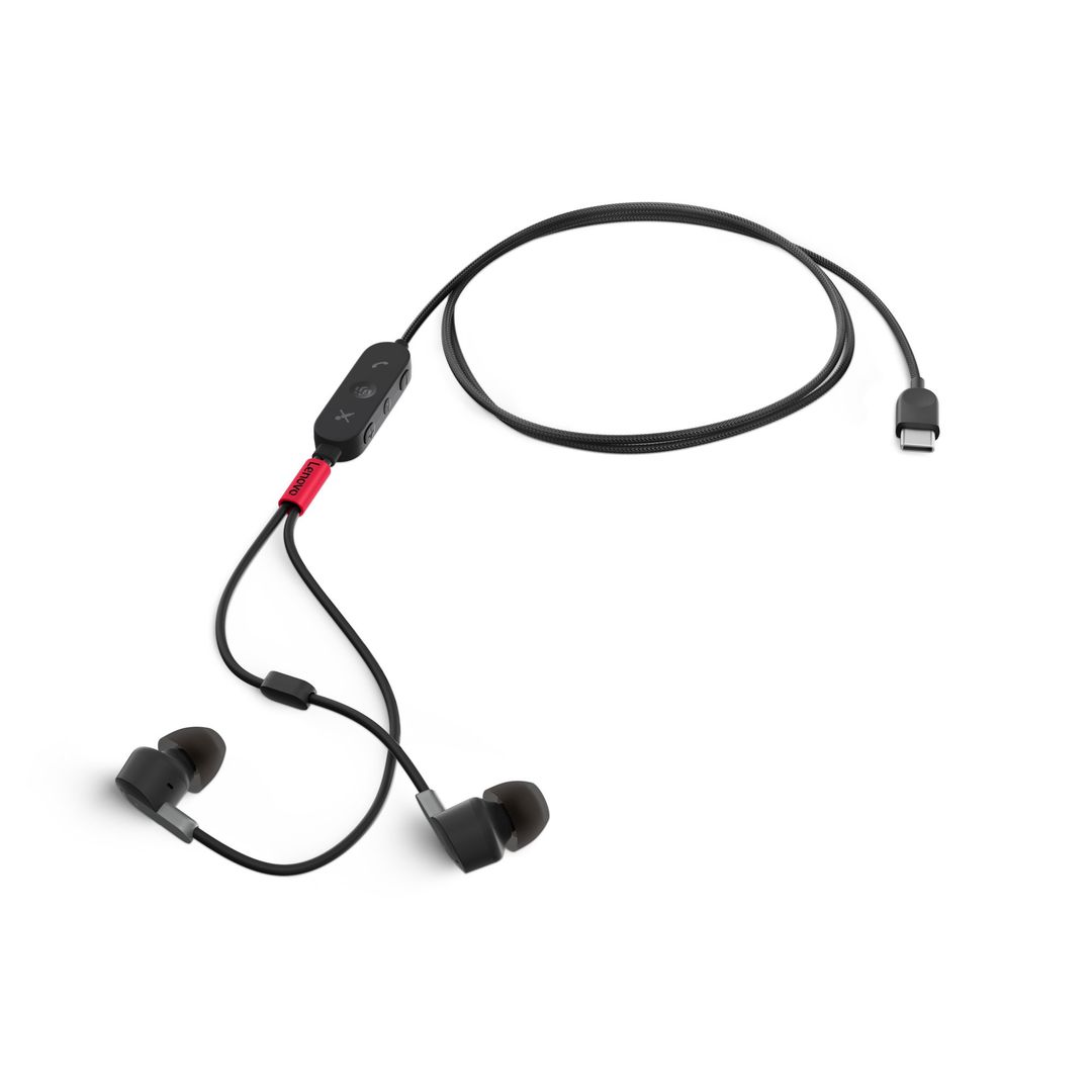 Lenovo 4XD1C99220 headphones/headset Wired In-ear Music/Everyday USB Type-C Black - Image 1