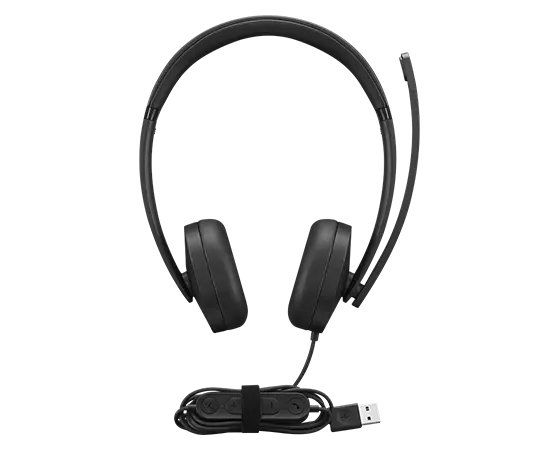 Lenovo 4XD1P83425 headphones/headset Wired Head-band Calls/Music USB Type-A Black - Image 1