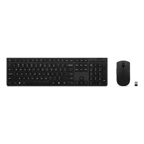 Lenovo 4X31R64350 Wireless RF Wireless + Bluetooth Scissor key switch QWERTY Grey Mouse included - Image 1