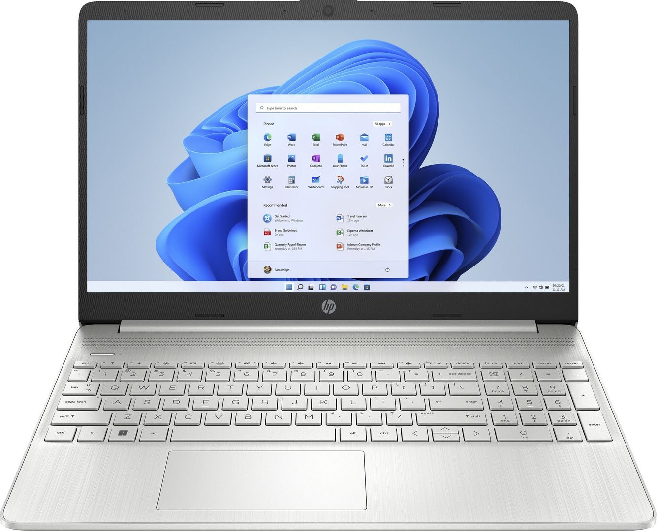 HP 15s-fq2037na Intel® Core™ i5 i5-1135G7 Laptop 39.6 cm (15.6") Full HD 8 GB DDR4-SDRAM 256 GB SSD Wi-Fi 5 (802.11ac) Windows 11 Home Silver - Image 1