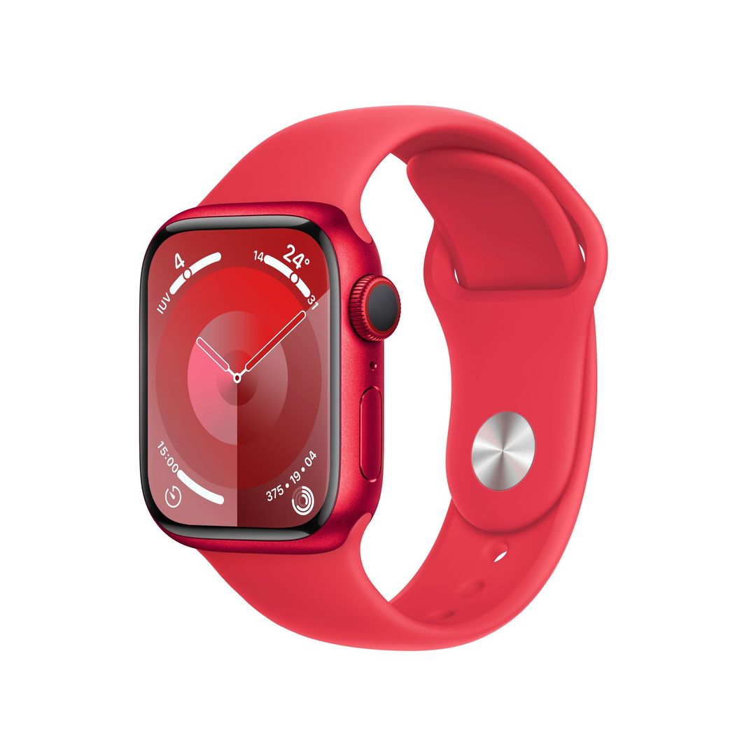 Apple Watch Series 9 GPS + Cellular 41mm (PRODUCT)RED Aluminium Case w/ (PRODUCT)RED Sport Band - M/L - Image 1