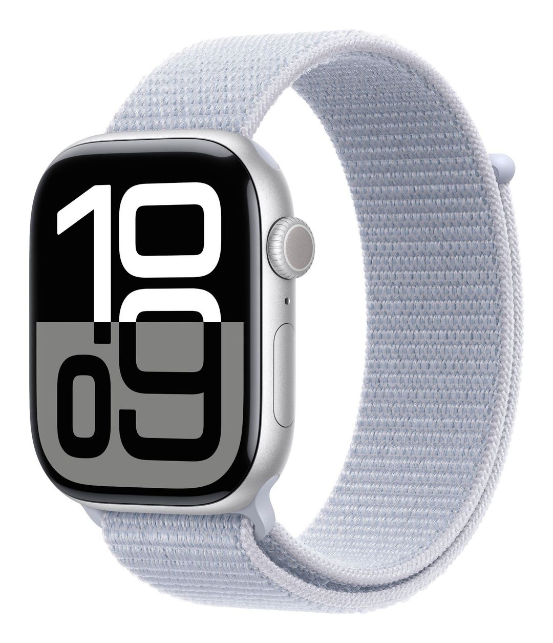 Apple Watch Series 10 GPS 46mm Silver Aluminium Case with Blue Cloud Sport Loop - Image 1