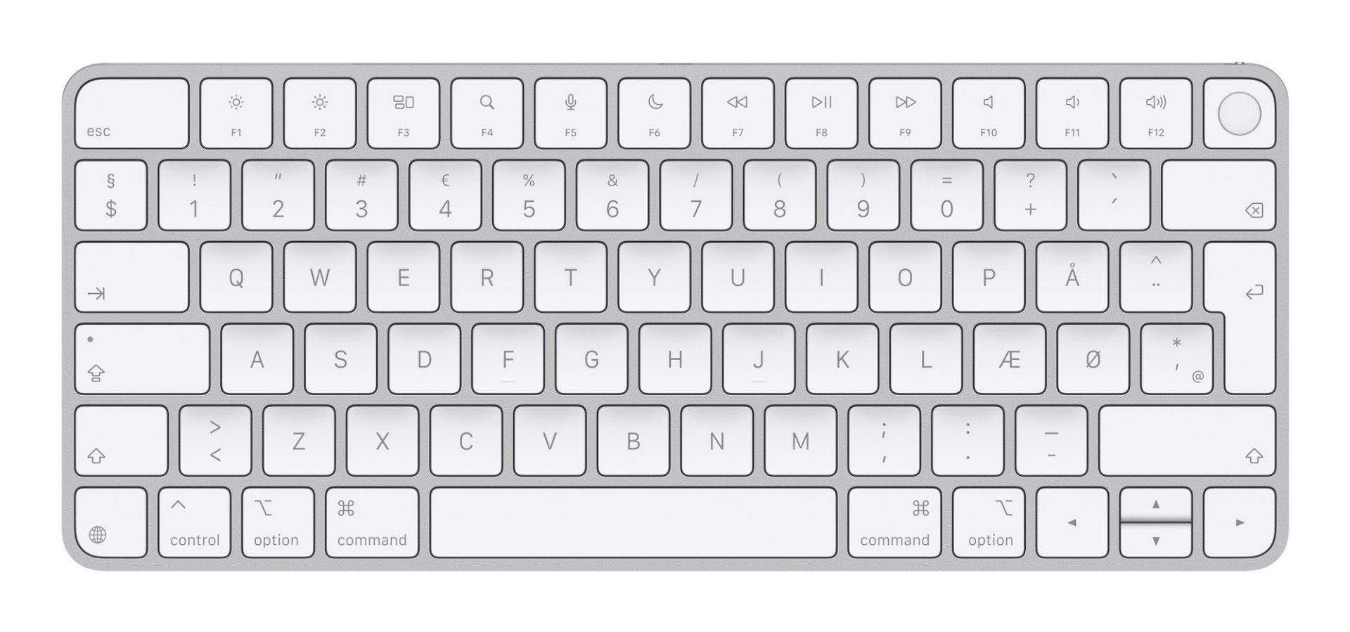 Apple Magic keyboard Universal USB + Bluetooth QWERTY Danish White - Image 1