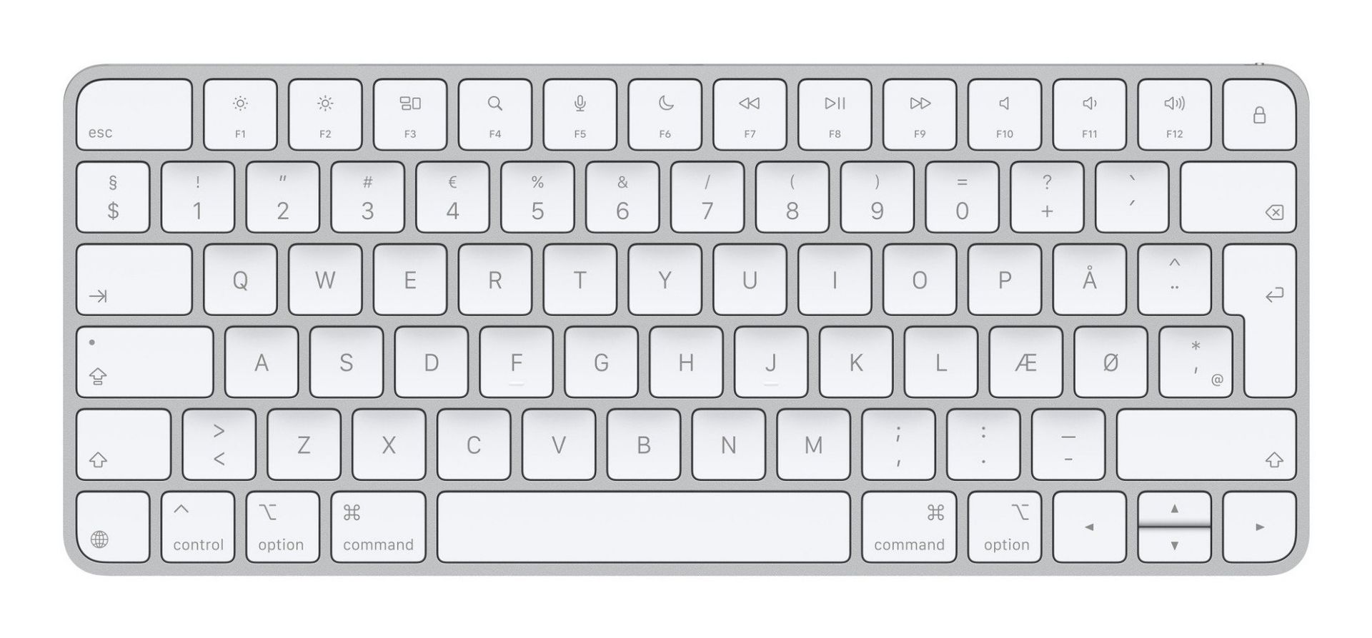 Apple Magic keyboard Universal USB + Bluetooth QZERTY Danish White - Image 1