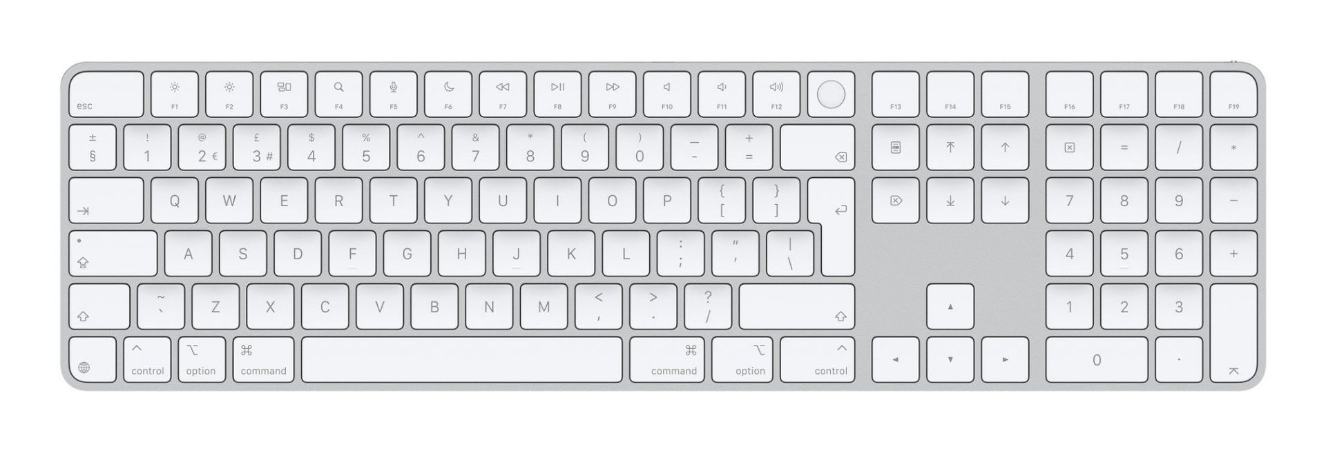 Apple Magic keyboard Universal USB + Bluetooth QWERTY UK English White - Image 1
