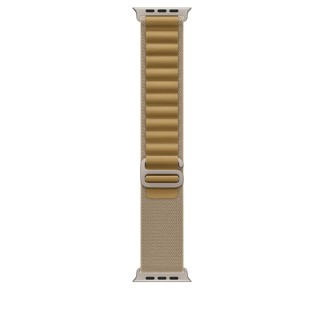 Apple 49mm Tan Alpine Loop - Large - Natural Titanium Finish - Image 1