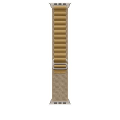 Apple 49mm Tan Alpine Loop - Large - Natural Titanium Finish
