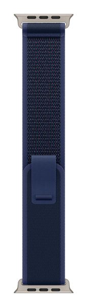 Apple 49mm Blue Trail Loop - M/L - Natural Titanium Finish
