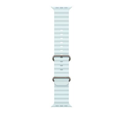 Apple 49mm Ice Blue Ocean Band - Natural Titanium Finish