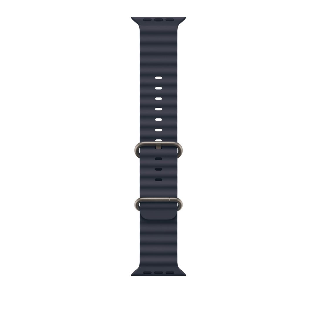 Apple 49mm Navy Ocean Band - Natural Titanium Finish - Image 1
