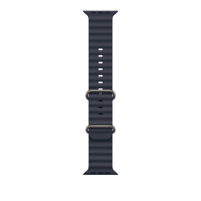 Apple 49mm Navy Ocean Band - Natural Titanium Finish