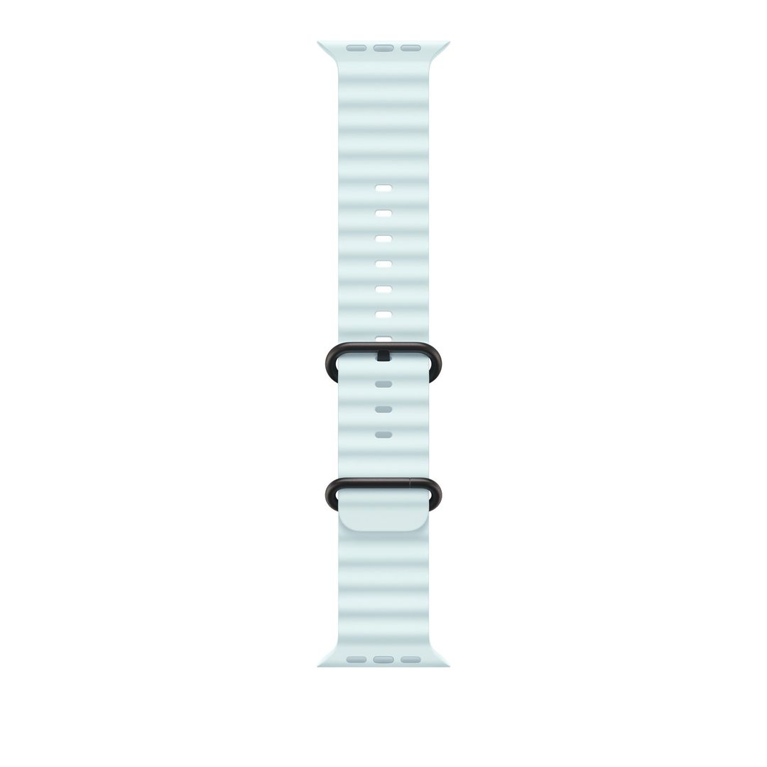 Apple 49mm Ice Blue Ocean Band - Black Titanium Finish - Image 1