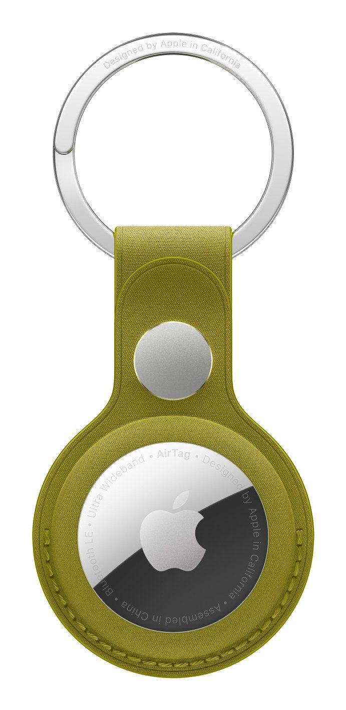 Apple AirTag FineWoven Key Ring - Chartreuse - Image 1