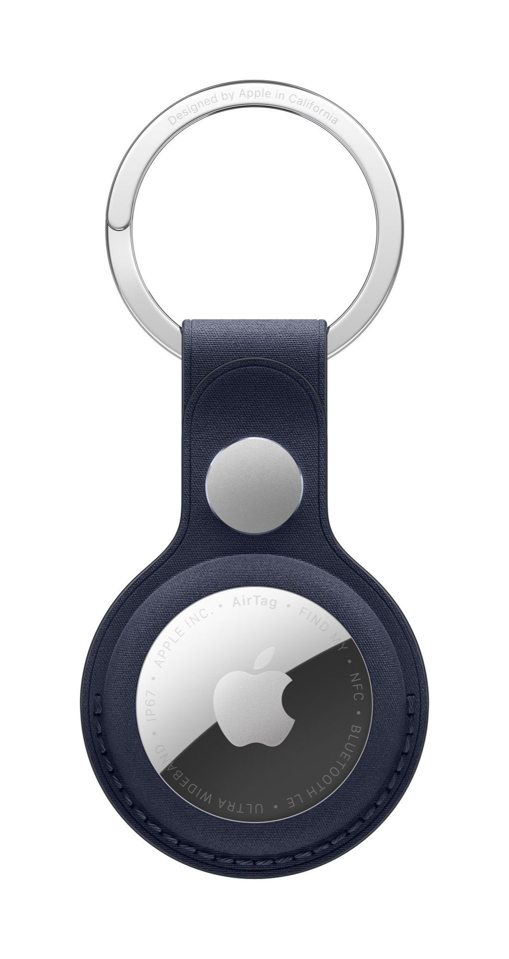 Apple AirTag FineWoven Key Ring – Navy - Image 1