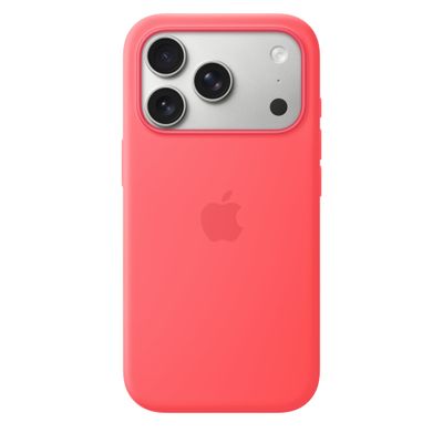 Apple iPhone 17 Pro Silicone Case with MagSafe – Bright Guava