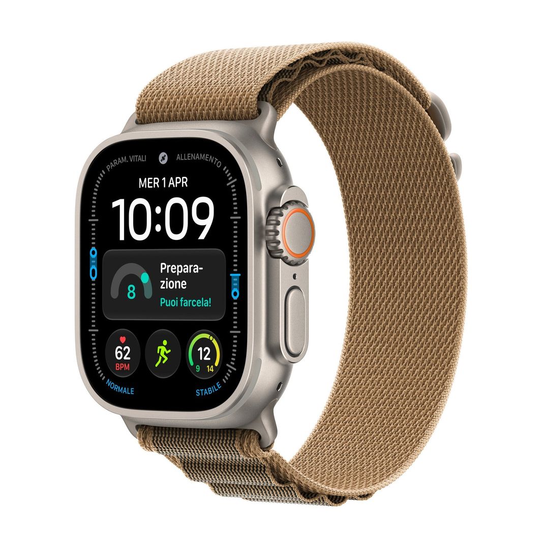 Apple Watch Ultra 4 GPS + Cellular 49mm Natural Titanium Case with Desert Alpine Loop - M - Image 1