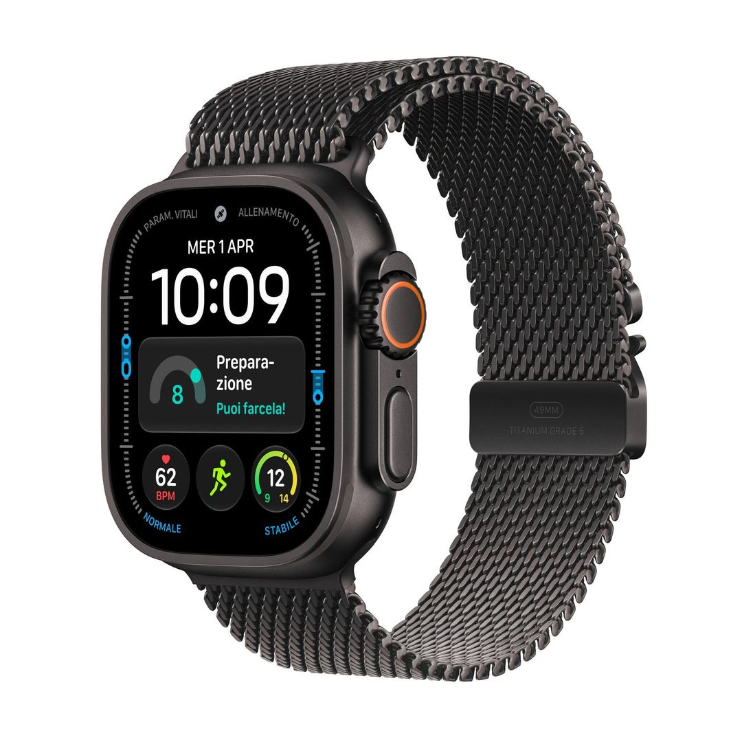 Apple Watch Ultra 4 GPS + Cellular 49mm Black Titanium Case with Black Titanium Milanese Loop - M - Image 1