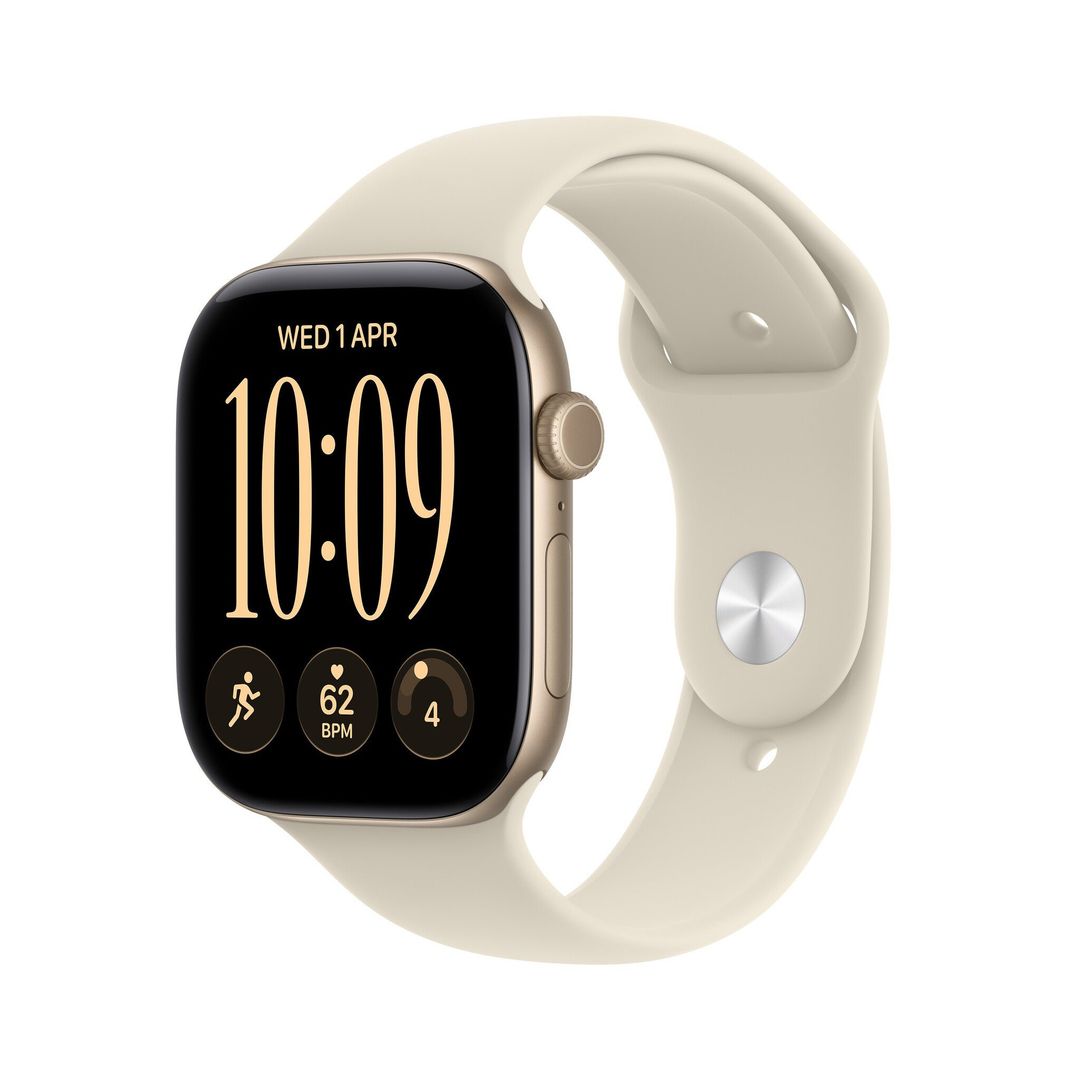 Apple Watch Series 12 GPS 46mm Light Gold Aluminium Case with Sand Sport Band - M/L - Image 1