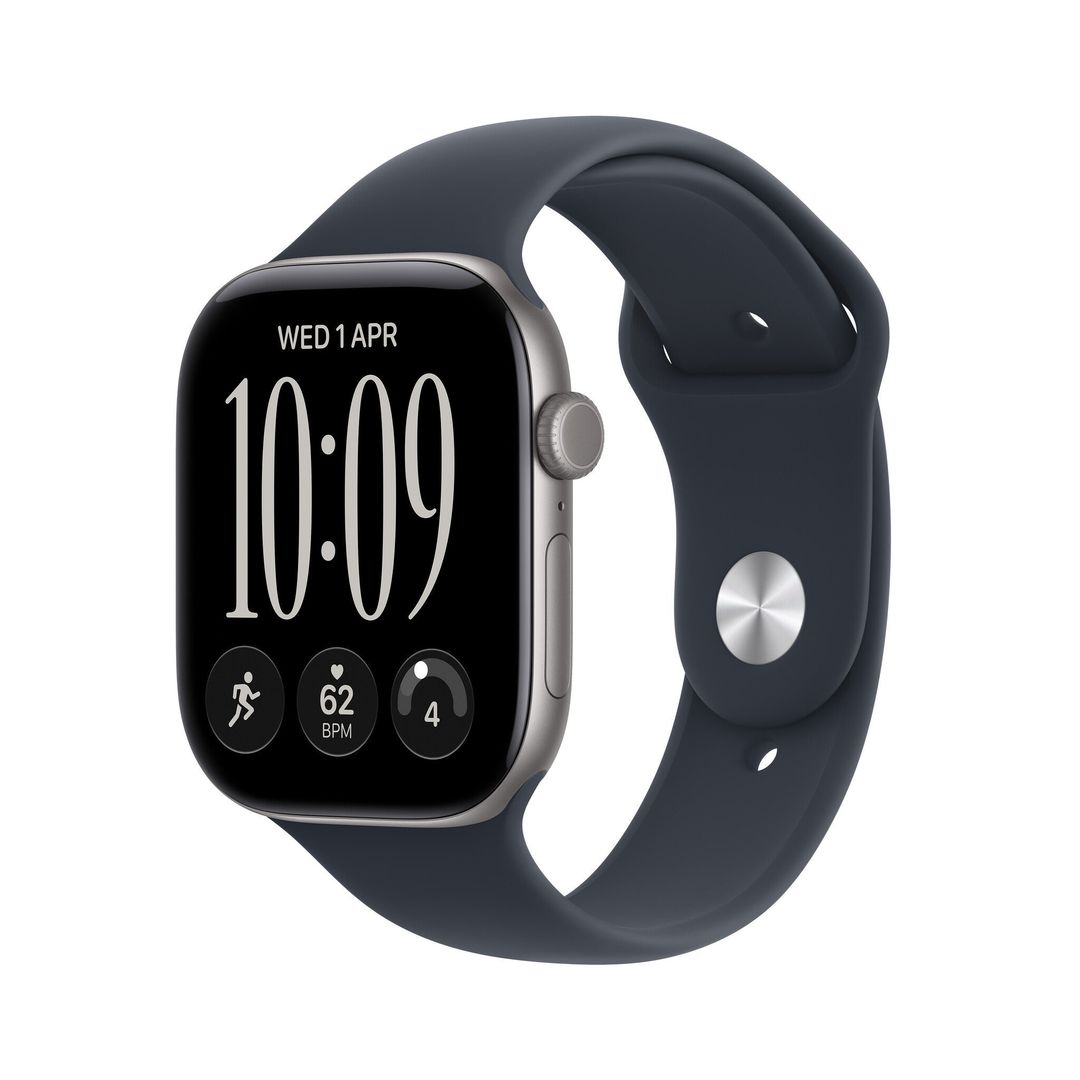 Apple Watch Series 12 GPS + Cellular 46mm Space Grey Aluminium Case with Navy Blue Sport Band - M/L - Image 1
