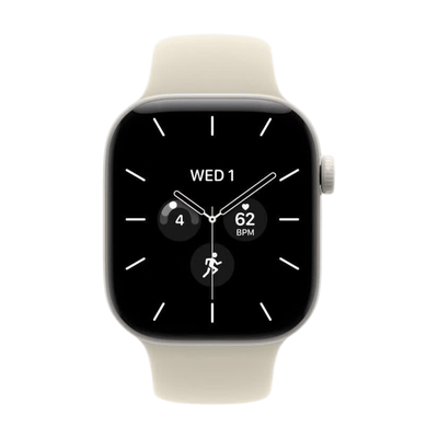 Apple Watch Series 12 GPS + Cellular 46mm Pearl White Ceramic Case with Sand Sport Band - M/L - Thumbnail 2