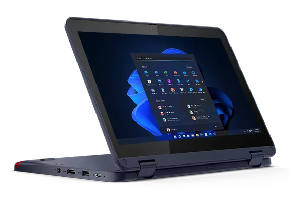 Lenovo 300w Gen 3 (AMD) 3015e Hybrid (2-in-1) 29.5 cm (11.6") Touchscreen HD 4 GB DDR4-SDRAM 128 GB SSD Wi-Fi 5 (802.11ac) Windows 11 Pro Academic UK English Blue - Thumbnail 2