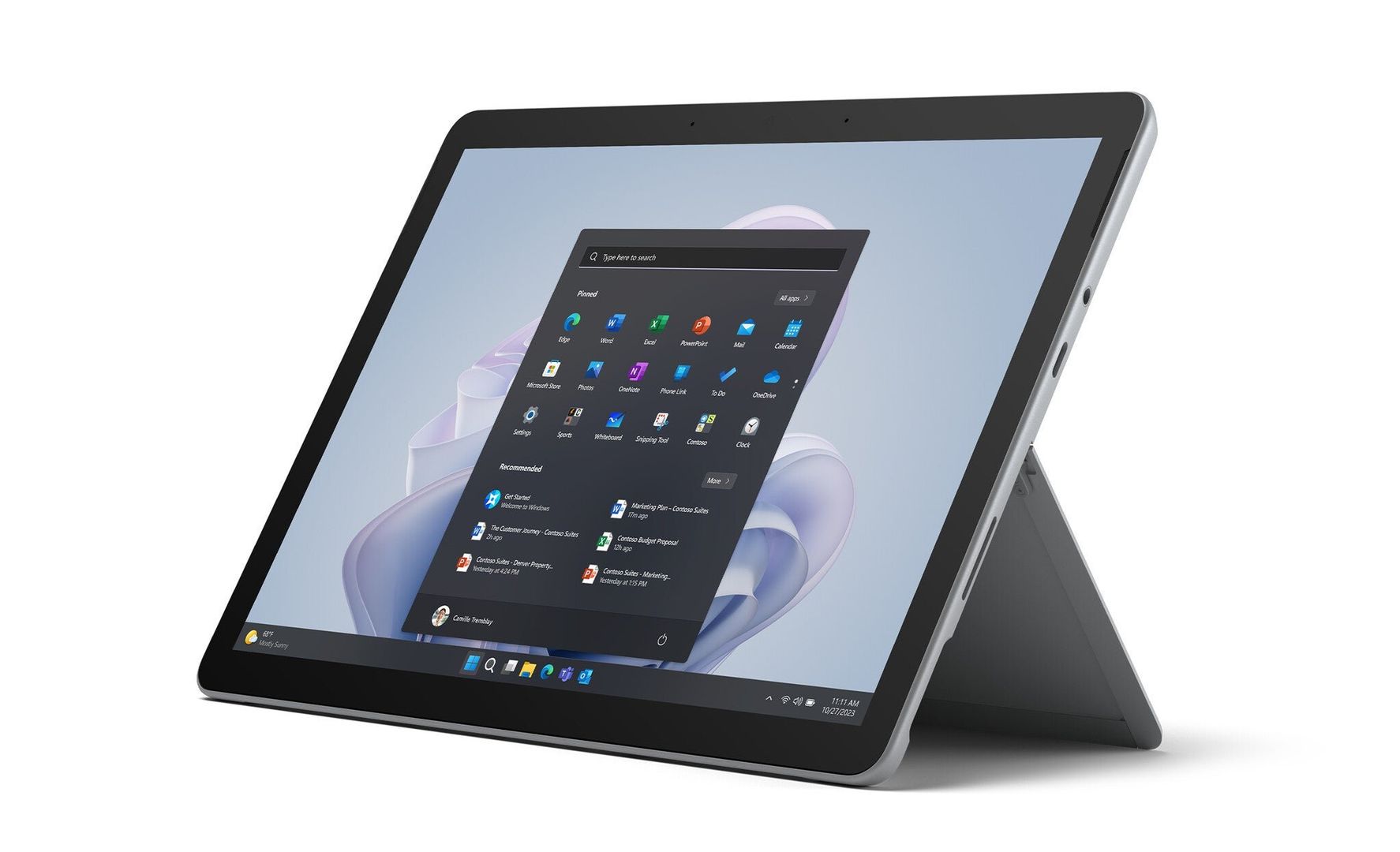 Microsoft Surface Go 4 Intel N 64 GB 26.7 cm (10.5") 8 GB Wi-Fi 6 (802.11ax) Windows 11 Pro Platinum - Image 1